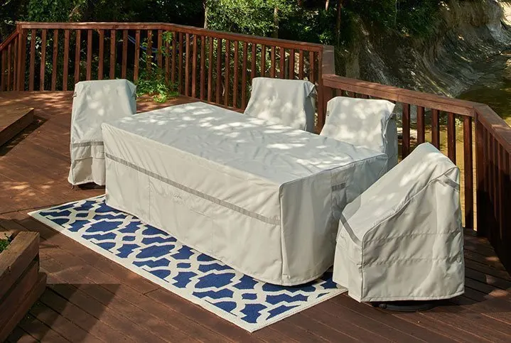 covered outdoor patio set